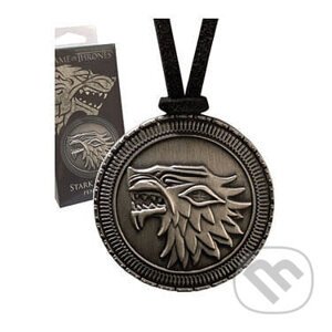 Amulet Game of Thrones - znak Starkov De Luxe - Noble Collection