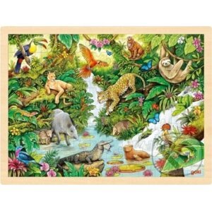 Dřevěné puzzle Džungle - Goki