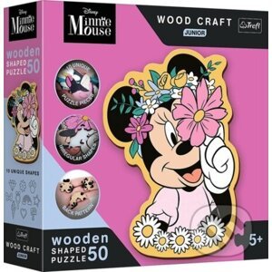 Wood Craft Junior puzzle Ve světě Minnie Mouse - Trefl