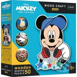 Wood Craft Junior puzzle Ve světě Mickeho Mouse - Trefl