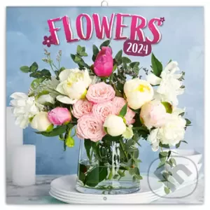 Poznámkový kalendář Flowers 2024 - nástěnný kalendář - Presco Group