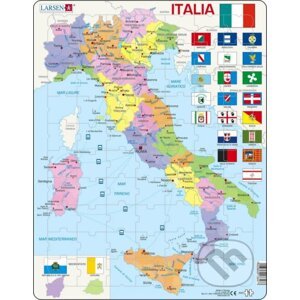 Italy - Political Map A42 - Larsen