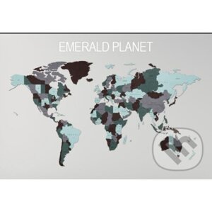 Svetová mapa Emerald Planet (veľkosť M) - ECO WOOD ART