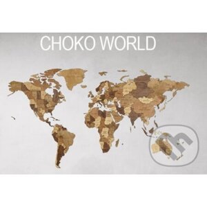 Svetová mapa Choco World (veľkosť M) - ECO WOOD ART