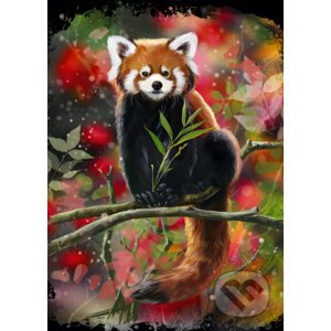 Červená panda sedí na konári - Alipson Puzzle