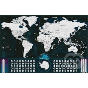 Stírací mapa světa EN - silver classic XXL - Giftio