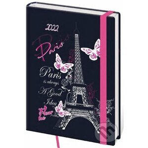 Diář 2022 B6 LYRA denní s gumičkou L233 Paris - Stil calendars