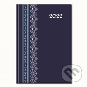 Denný diár Print Folk 2022 modrý - Spektrum grafik