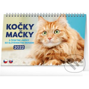 Stolní kalendář / stolový kalendár Kočky / Mačky CZ/SK 2022 - Presco Group