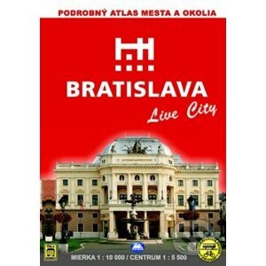 Bratislava Live City - Podrobný atlas mesta a okolia - Mapa Slovakia