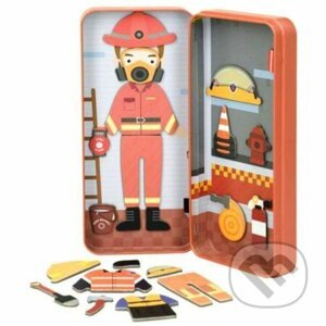 Cestovní magnetické puzzle - hasič - MierEdu