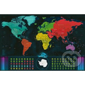 GLOW Cestovateľská svietiaca mapa sveta Deluxe XL - Giftio