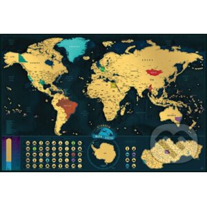 Stieracia mapa sveta Deluxe XXL – slovenská verzia - Giftio
