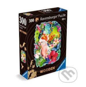 Dřevěné puzzle Barevní papoušci - Ravensburger