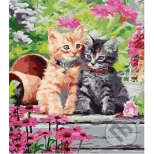 Diamantové malování - Koťata v zahradě - Norimpex