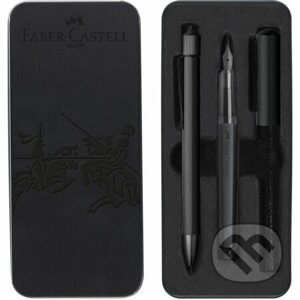 Súprava Hexo plniace pero M+guľôčkové pero, čierna - Faber-Castell
