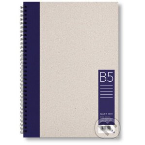 Kroužkový zápisník B5, linka, tmavě modrý, 50 listů - BOBO BLOK