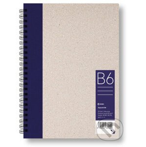 Kroužkový zápisník B6, linka, tmavě modrý, 50 listů - BOBO BLOK