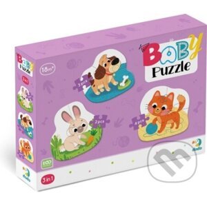 Baby puzzle Domácí mazlíčci 3v1 - Dodo