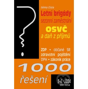 1000 řešení č. 5-6 / 2024 - Letní brigády studentů a sezonní zaměstnání - Poradce s.r.o.