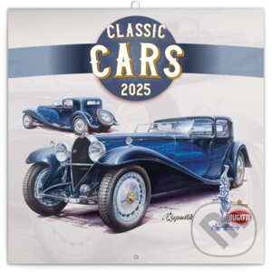 Poznámkový nástenný kalendár Classic Cars 2025 - Václav Zapadlík