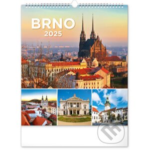 Nástenný kalendár Brno 2025, 30 × 34 cm - Notique