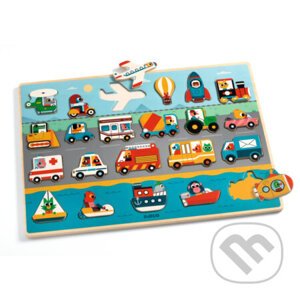 Dopravné prostriedky: puzzle drevené - Djeco