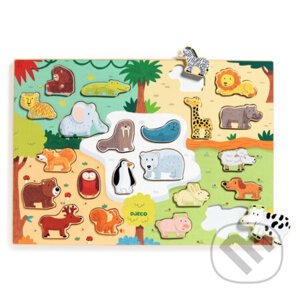 Zvieratká sveta: puzzle drevené - Djeco