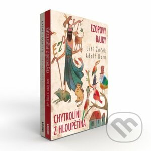 Ezopovy bajky / Chytrolíni z Hloupětína (Box 2 knihy) - Jiří Žáček, Adolf Born (ilustrátor)