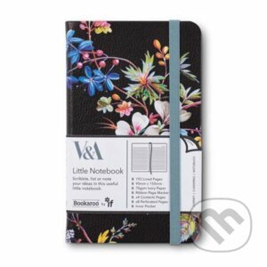 Bookaroo V&A Kapesní zápisník A6 - Kilburn Black Flora - EPEE