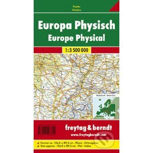 Európa nástenná fyzická mapa - freytag&berndt