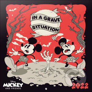Oficiální kalendář Disney 2022 s plakátem: Mickey Mouse