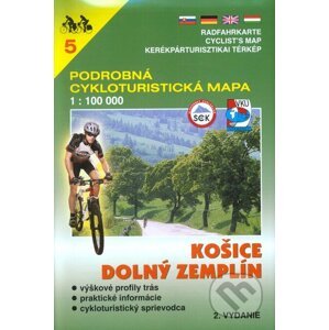 Košice,Dolný Zemplín 1:100 000 - cykloturistická mapa 5 - VKÚ Harmanec