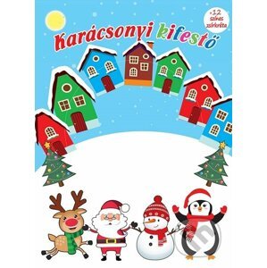 Karácsonyi kifestő +12 színes zsírkréta - Foni book HU
