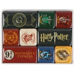 Set 9 kovových magnetov Harry Potter: Houses - Harry Potter