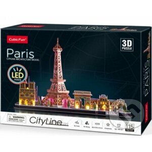 Puzzle 3D LED - Paříž - CubicFun