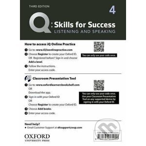 Q: Skills for Success: Listening and Speaking 4 - Teacher´s Access Card, 3rd - Robert Freire