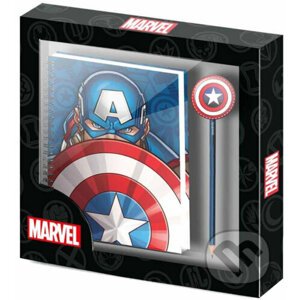 Poznámkový blok s perom Marvel: Captain America Patriot - Captain America