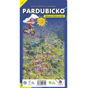 Ručně malovaná cyklomapa Pardubicko - Malované Mapy