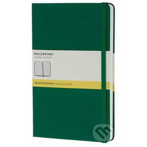 Moleskine – stredný štvorčekový zápisník (pevná väzba) – zelený - Moleskine