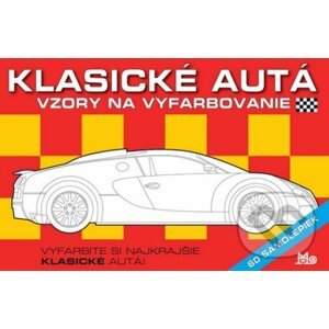 Klasické autá (Vzory na vyfarbovanie + 60 samolepiek) - Slovenské pedagogické nakladateľstvo - Mladé letá