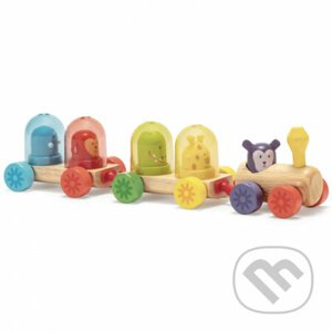 Dúhový vláčik: hračka na ťahanie, skladanie a miešanie farieb - Djeco