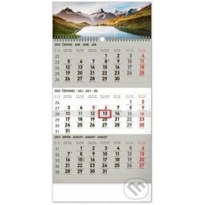 Nástěnný 3měsíční kalendář Krajina 2023 (šedý) - Presco Group
