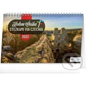 Stolní kalendář Kolem Česka stezkami Via Czechia 2023 - Presco Group