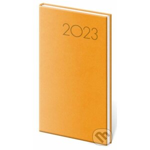 Diář 2023 Print - žlutá, týdenní, kapesní - Helma365