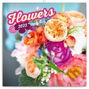 Poznámkový nástěnný kalendář Flowers 2023 - Presco Group