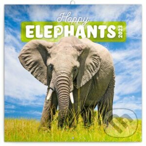 Poznámkový nástěnný kalendář Happy Elephants 2023 - Presco Group