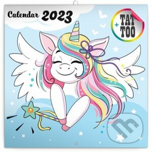 Poznámkový nástěnný kalendář Šťastní jednorožci 2023 - Presco Group