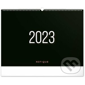 Poznámkový nástěnný kalendář Plánovací Černý 2023 - Presco Group
