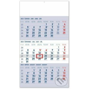 Nástěnný kalendář 3měsíční standard modrý 2023 - Presco Group